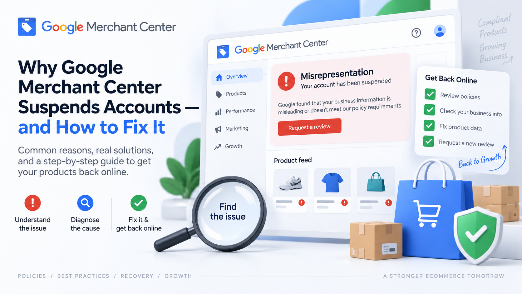 Why Google Merchant Center Suspends Accounts — and How to Fix It